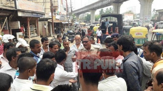 Chaos hits Battala-Nagerjala route as arguments erupted between traffic police & auto drivers